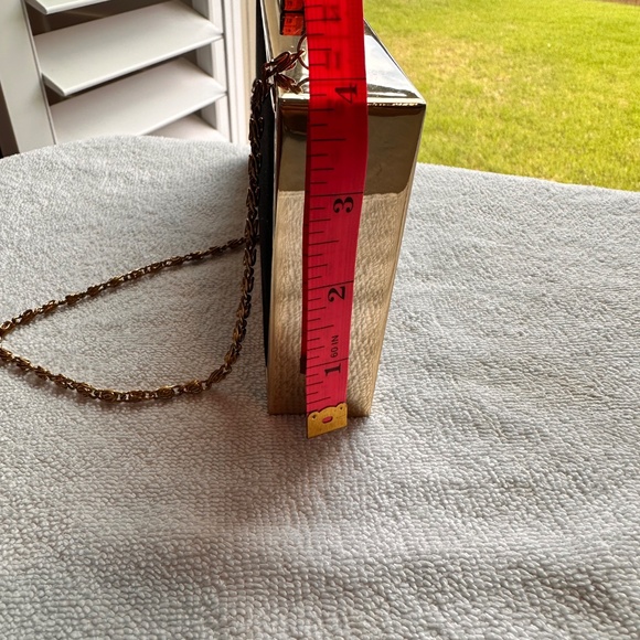 Black with gold trim Kate Landry tote/clutch - Picture 9 of 10